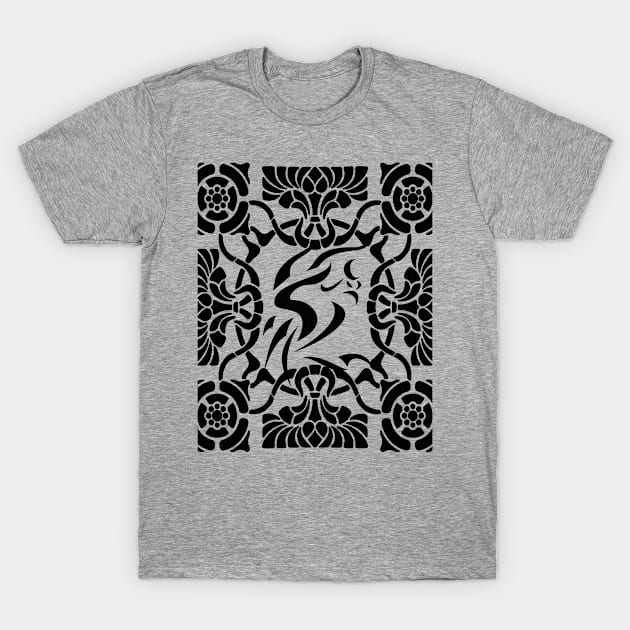 Ornamental Phoenix firebird T-Shirt by Kiyiya Designs